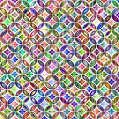 Prismatic floral design pattern vector drawing