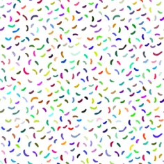 Colorful worms on white background