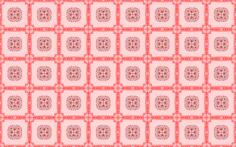 Background pattern with leaves and squares