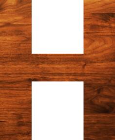 Wood texture alphabet H