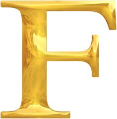 Golden letter F