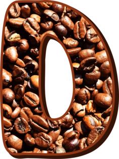 Coffee beans typography D