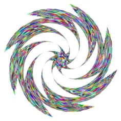 Abstract colored star