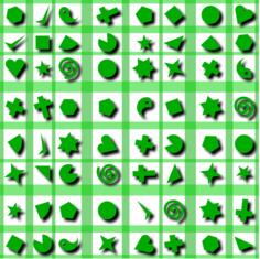 Shapes pattern in green color