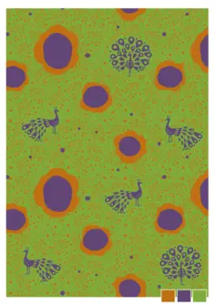 Peacock on a pattern