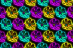 Neon flower background vector image