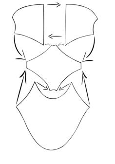 Pattern of ballet slipper