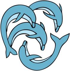 Dolphins vector icons