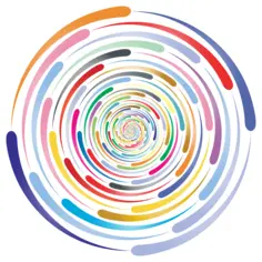 Colorful prismatic circle