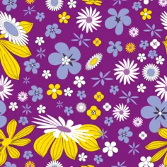 Flowers on purple background