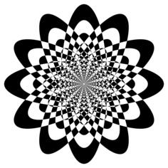 Geometric vortex in black color