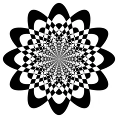 Geometric vortex in black color