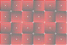 Spiral pattern in red