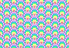 Colorful hexagon pattern