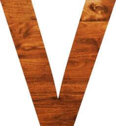 Woode letter V