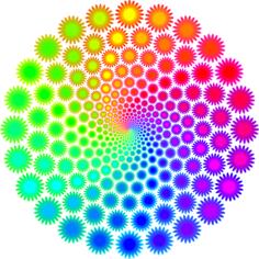 Diminishing design with circles