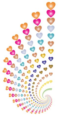 Hearts swirl design