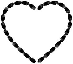 Helping hands heart