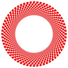 Red hearts shutter vortex