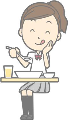 Kid having a meal