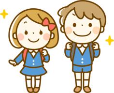 Students with backpacks