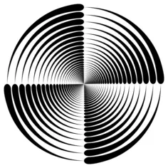Abstract vortex in black and white color