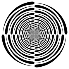 Abstract vortex in black and white