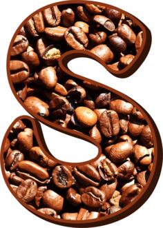 Letter S with coffee filling
