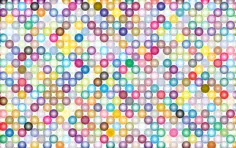 Prismatic circles pattern vector drawing