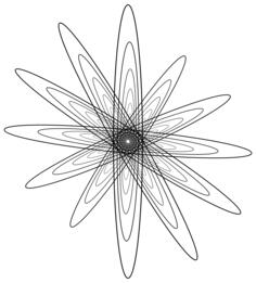 Abstract vortex in single color
