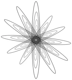 Abstract vortex in single color