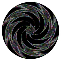 Abstract vortex with colorful details