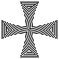 Maltese Cross Line Art