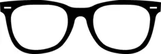 Hipster glasses in black color