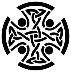 Celtic cross vector silhouette