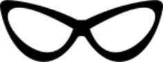 Eyeglasses in cat style