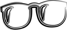 Sketched glasses vector image