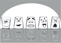Comic upside down glasses
