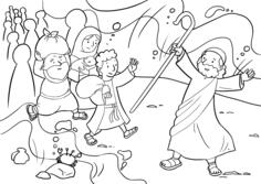Moses with his people