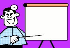 Doctor with board