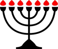 Menorah vector silhouette