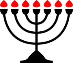Menorah vector silhouette