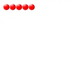 Five red beads
