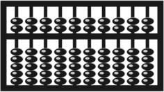 Abacus vector silhouette