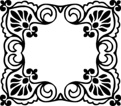 Vintage frame silhouette