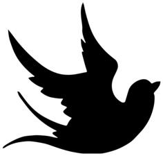 Dove line art silhouette
