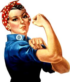 Rosie Riveter vector drawing