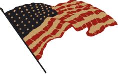 US flag vector drawing