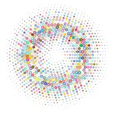 Prismatic colorful circle