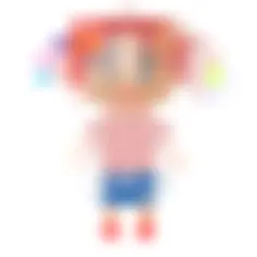 Kid with colorful pigtails